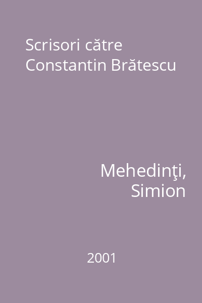 Scrisori către Constantin Brătescu