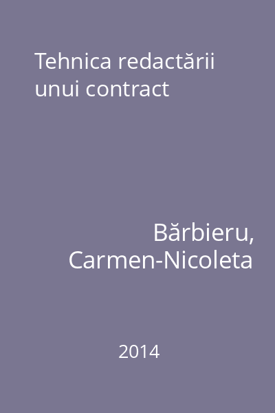 Tehnica redactării unui contract