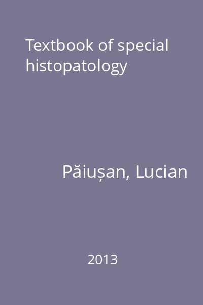 Textbook of special histopatology