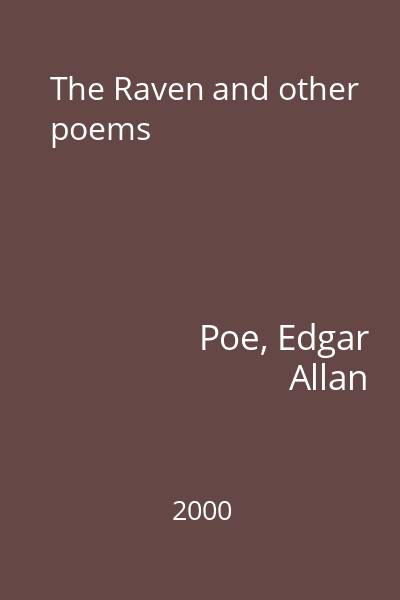 The Raven and other poems
