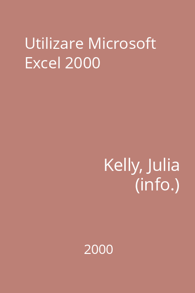 Utilizare Microsoft Excel 2000