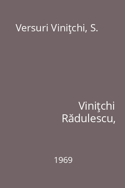 Versuri Viniţchi, S.