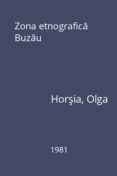 Zona etnografică Buzău