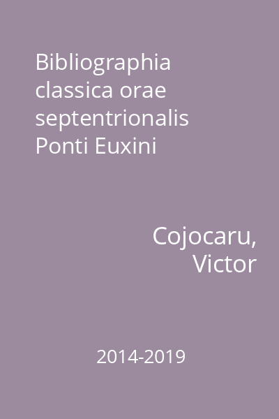 Bibliographia classica orae septentrionalis Ponti Euxini