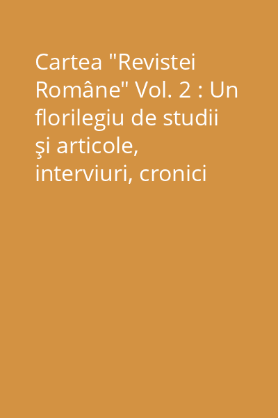 Cartea "Revistei Române"