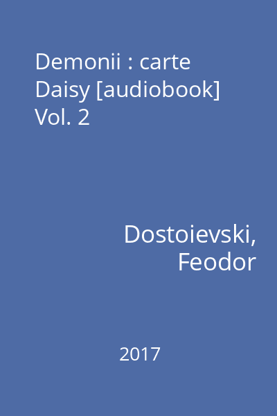 Demonii : carte Daisy [audiobook] Vol. 2