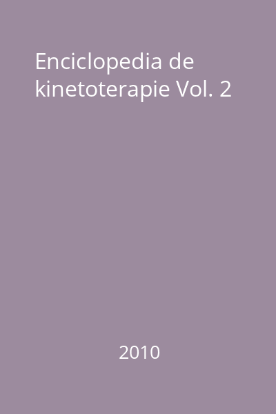 Enciclopedia de kinetoterapie