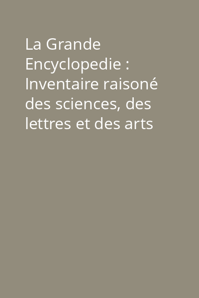 La Grande Encyclopedie : Inventaire raisoné des sciences, des lettres et des arts Vol.25: Nord - Part