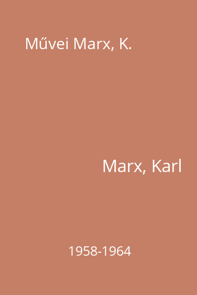 Művei Marx, K.