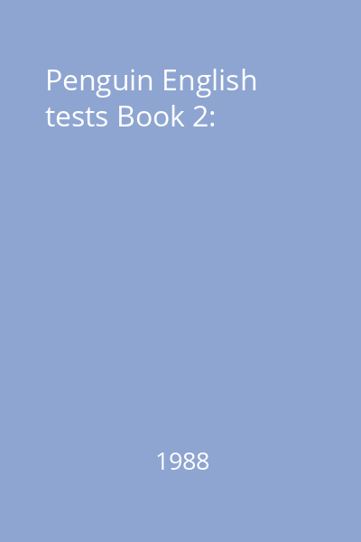 Penguin English tests Book 2: