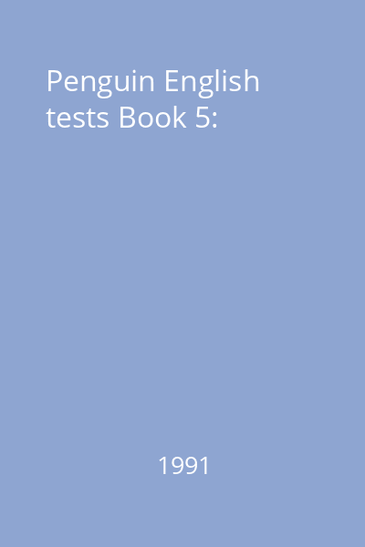 Penguin English tests Book 5: