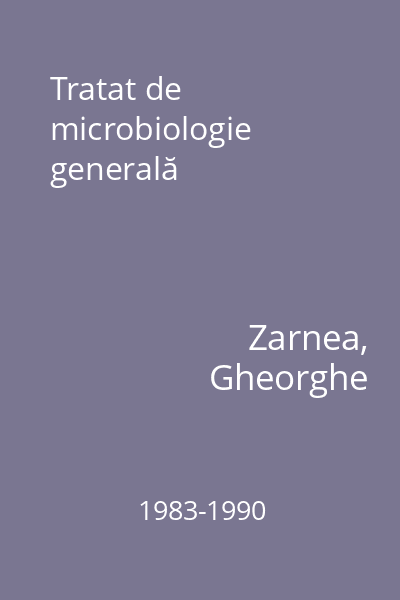Tratat de microbiologie generală