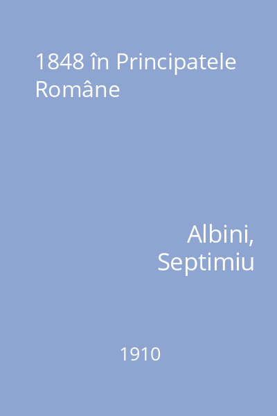 1848 în Principatele Române