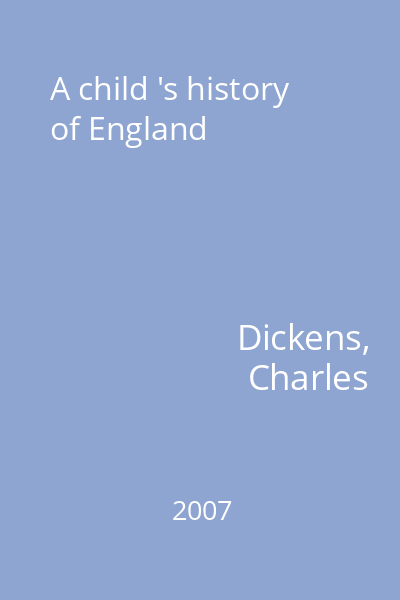 A child 's history of England