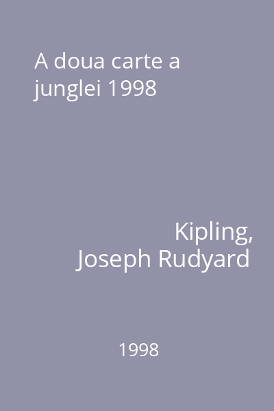 A doua carte a junglei 1998