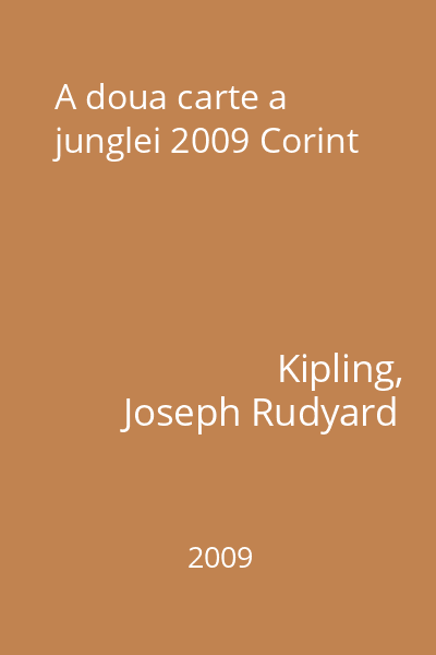 A doua carte a junglei 2009 Corint