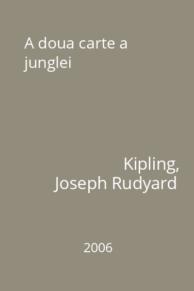 A doua carte a junglei