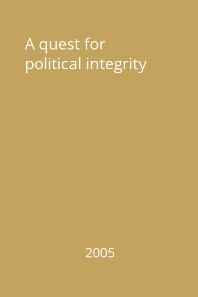 A quest for political integrity