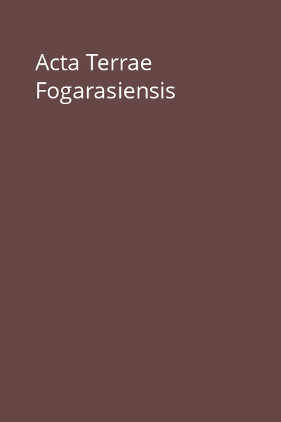 Acta Terrae Fogarasiensis