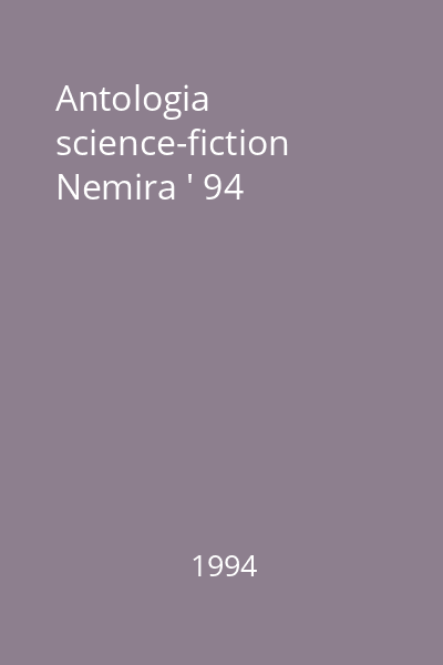Antologia science-fiction Nemira ' 94