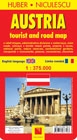 Austria : harta turistică şi rutieră = Austria : tourist and road map