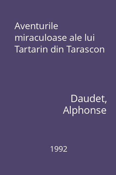 Aventurile miraculoase ale lui Tartarin din Tarascon