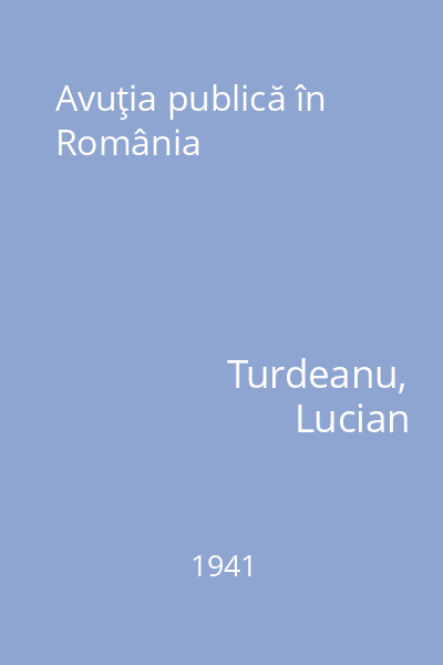 Avuţia publică în România