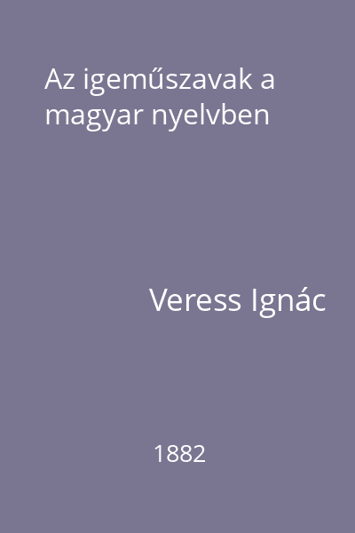 Az igeműszavak a magyar nyelvben