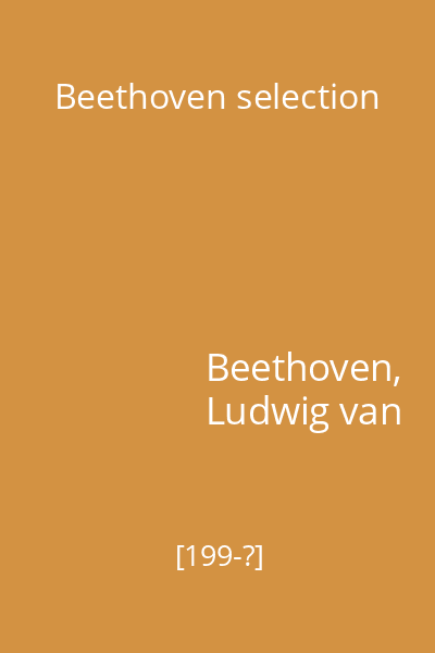Beethoven selection