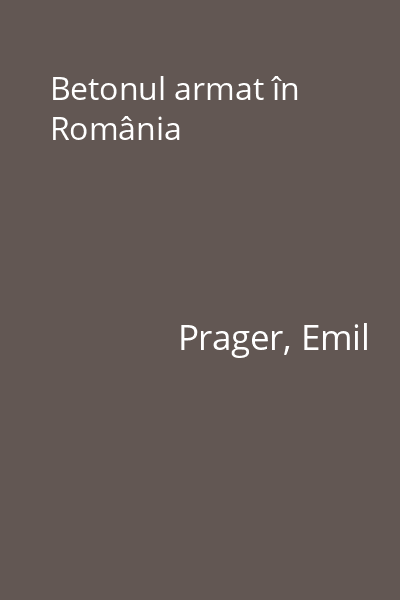 Betonul armat în România