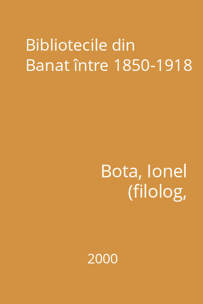 Bibliotecile din Banat între 1850-1918
