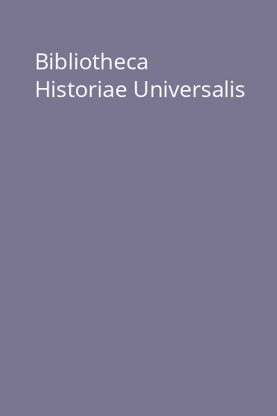 Bibliotheca Historiae Universalis