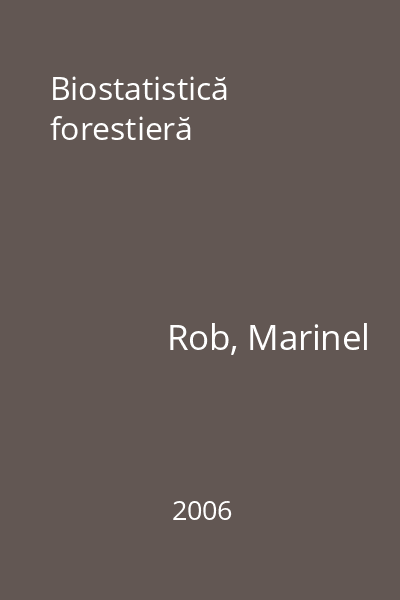 Biostatistică forestieră