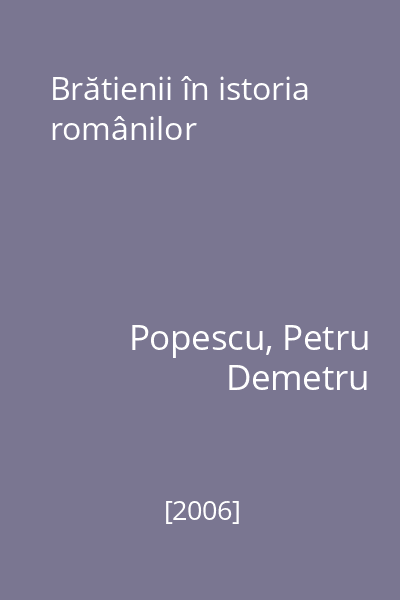 Brătienii în istoria românilor