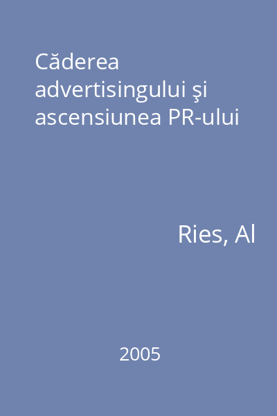Căderea advertisingului şi ascensiunea PR-ului