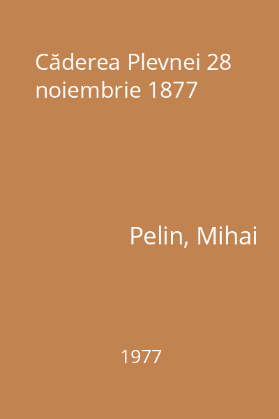 Căderea Plevnei 28 noiembrie 1877