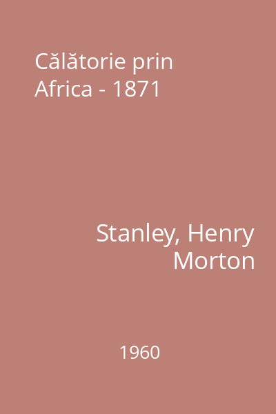Călătorie prin Africa - 1871