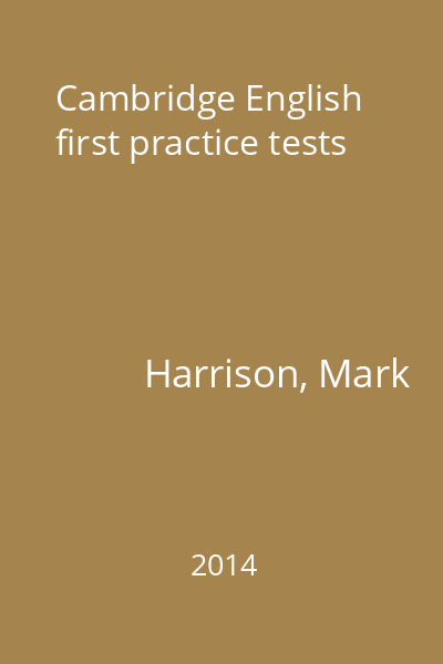 Cambridge English first practice tests