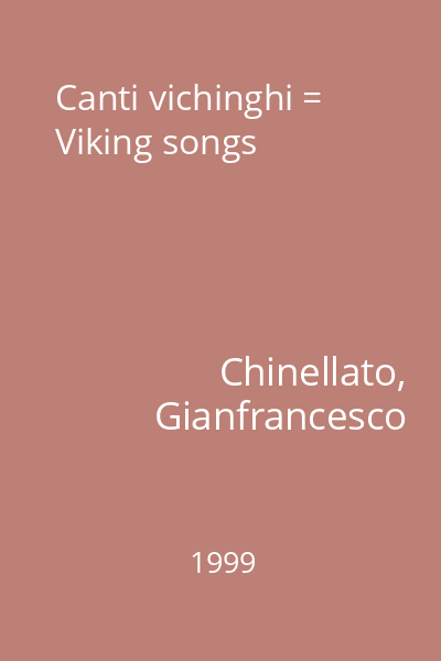 Canti vichinghi = Viking songs