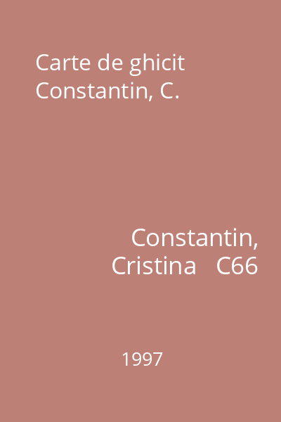 Carte de ghicit Constantin, C.