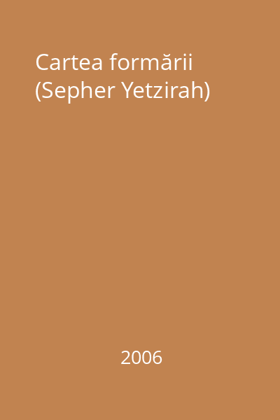 Cartea formării (Sepher Yetzirah)