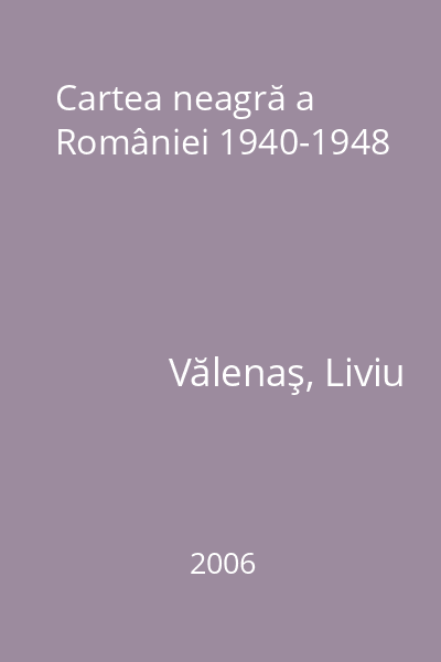 Cartea neagră a României 1940-1948