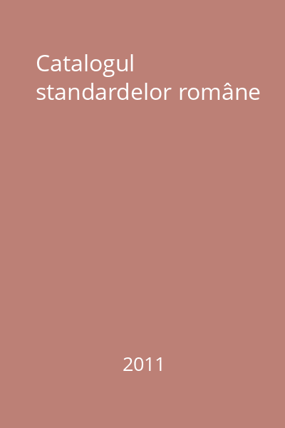 Catalogul standardelor române