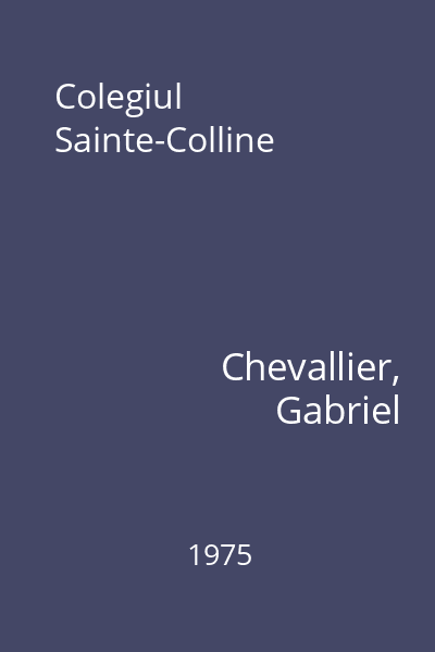 Colegiul Sainte-Colline