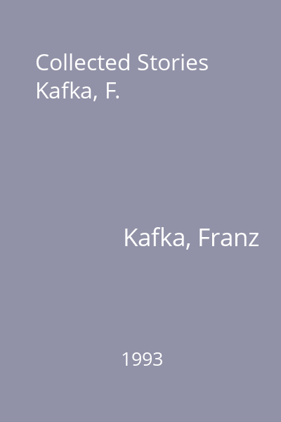 Collected Stories Kafka, F.