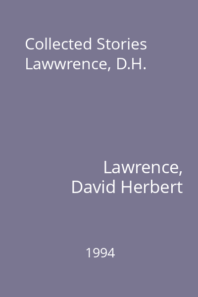 Collected Stories Lawwrence, D.H.
