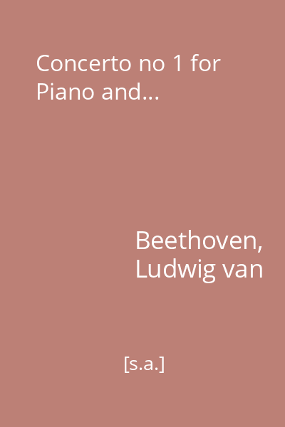 Concerto no 1 for Piano and...