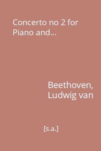 Concerto no 2 for Piano and...