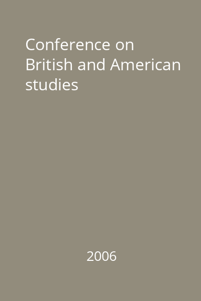 Conference on British and American studies