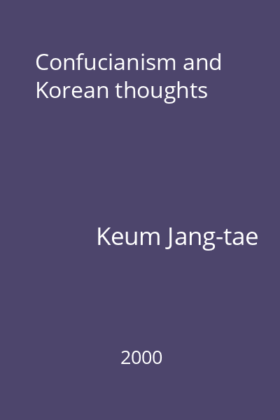 Confucianism and Korean thoughts